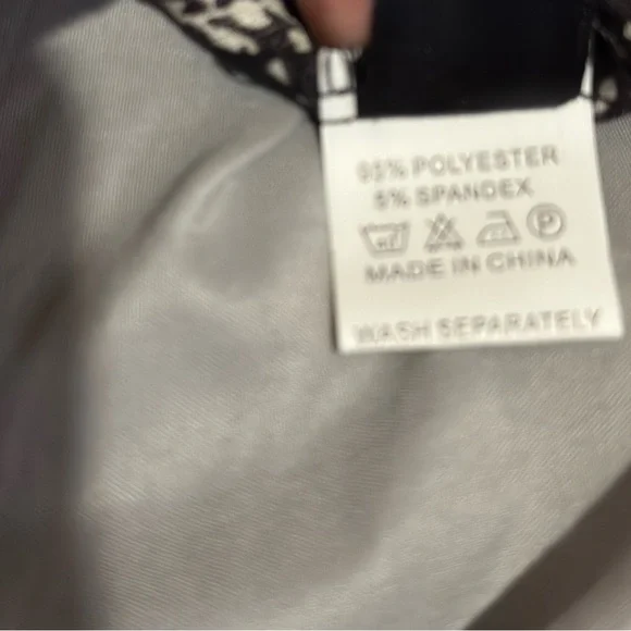 Boho Ditsy Floral Print Off the Shoulder A Line Short Sleeve Black/White… - Picture 3 of 6